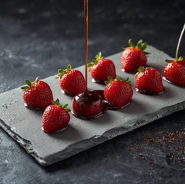 O Fruto da Tentação: Morangos com Redução Balsâmica