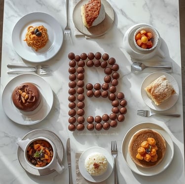 Pratos Letra B culinária: brigadeiro bacalhau bobó camarão bolo cenoura beijinho baião dois mesa clara elegante receitas