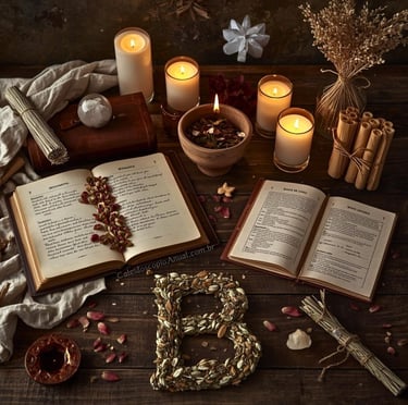 Ritos B: banho ervas descarrego benzimento benzedura busca interior batismo luz respiração bênção casa ritual simbólico