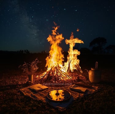 Ritos F: fogo transformador fogueira catártica florais bach fluxo fitoterapia foco espelho fumigação floresta ritual