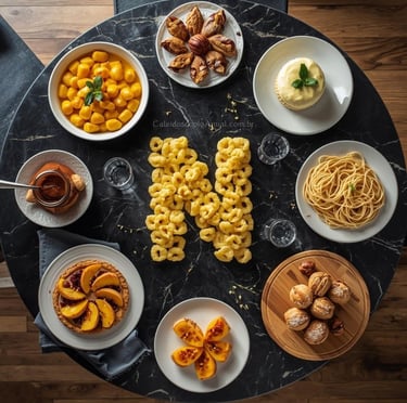 Pratos Letra N culinária: nhoque nata nozes noodles nutella nectarina pastéis nata nougat mesa clara elegante receitas