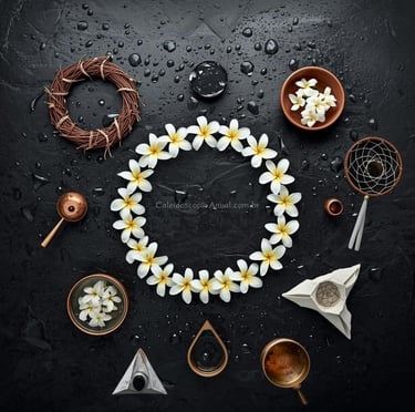 Ritos O: oferenda obsidiana oráculo oniromancia ofertório floral oração óleo sagrado filtro dos sonhos ritual simbólico