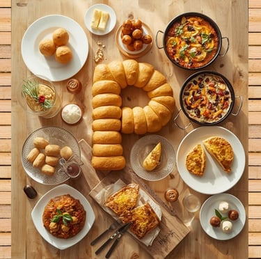 Pratos Letra P culinária: pão queijo paella pizza pudim paçoca peixe pastel picanha panna cotta mesa clara elegante receitas