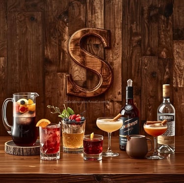 Bebidas S: sangria scotch sake smoothie spritz sambuca suco sparkling water smirnoff spiced cider bar rústico natural