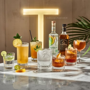 Bebidas T: tequila tom collins tônica tamarindo tennessee whiskey tinto verano tereré tea tangerina bar claro elegante