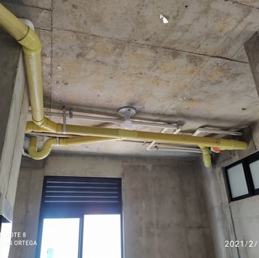 tuberia colgante PVC