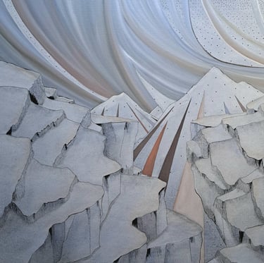 Décor onirique, peinture à l'huile