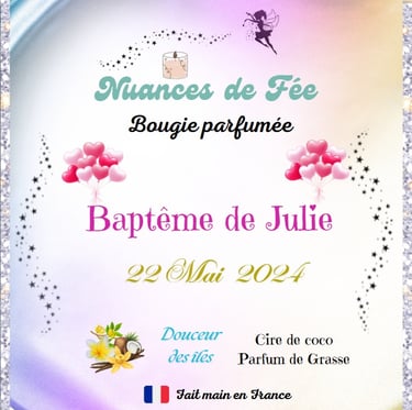 Exemple d'étiquette Baptême