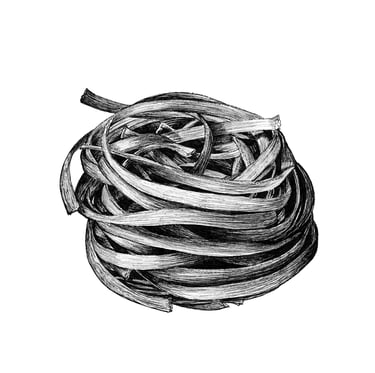 Pasta fettuccini illustration