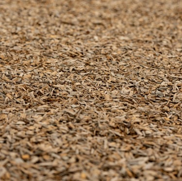 mulch with a light color