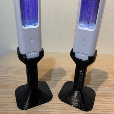 2x Nukit Torch on Candelabra black 