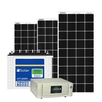 Rooftop Solar Panels, Inverter and Lithium Batteries