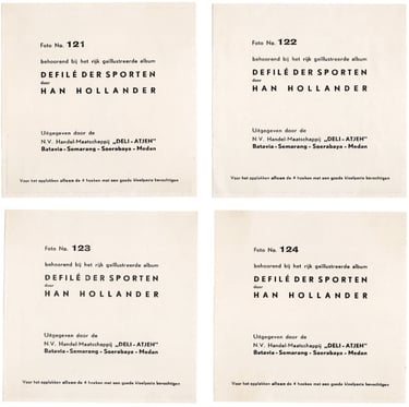 1938 Deli-Atjeh Defilé Der Sporten By Han Hollander, Korfball Cards (Netherlands) Back Netball Rare