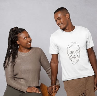 t-shirt bio personnalisé portrait simplet