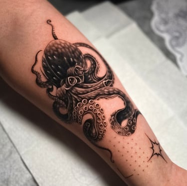 MIkrorealizmo aštunkojio tattoo Kaunas