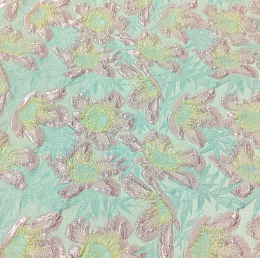 Close-up of a floral jacquard fabric