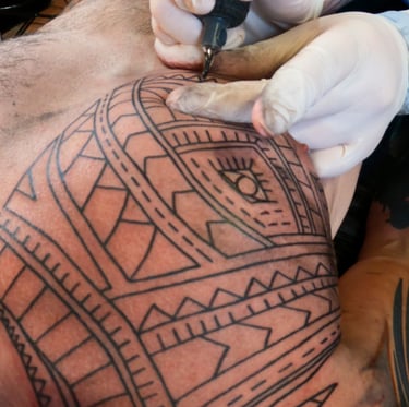 Solid Line work tattoo