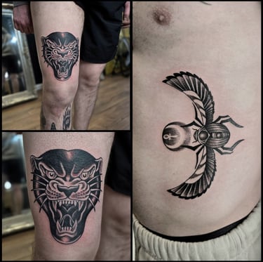 Traditional black tattoos