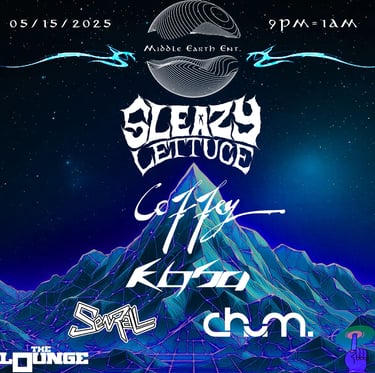 Event flyer for chum. at the Black Box Lounge on May 15, 2025.