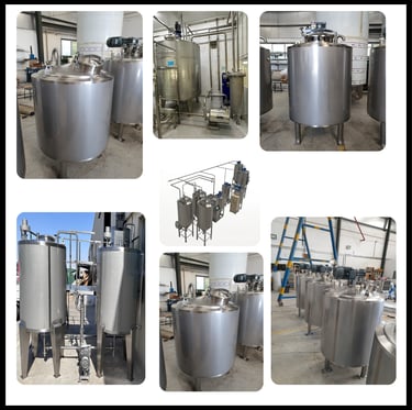 Wilco SS 316 Food Grade Tanks and Mixers with CIP System - Hygienic Equipment - Distributed by MA Ji