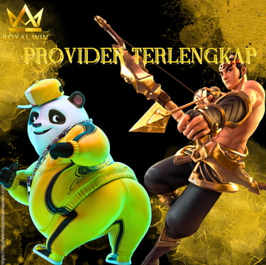 Foto yang menampilkan berbagai logo provider permainan ternama yang tersedia di Royal Win Indonesia,