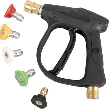 YUET High Pressure Washer Gun with 5Pcs Spray Nozzles, 4350 PSI 1/4" Quick Release Car Washer Gun, P