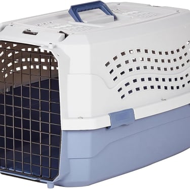 Amazon Basics Two-Door Top-Load Hard-Sided Pet Travel Carrier, 58.4 cm