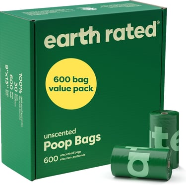Earth Rated (A Canadian Company), Dog Poop Bags Value Pack, Leak-Proof and Extra-Thick Pet Waste Bag