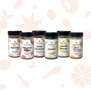 professional kitchen chefs, innovative food condiments, spice collection, spice blends