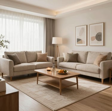 Bright living room with modern inventory