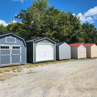 Shed lot in Farmville showing shed inventory