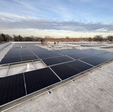 installed solar panels on roof