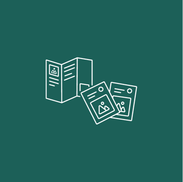 Icône communication – supports print et web créés par graphiste freelance Rennes