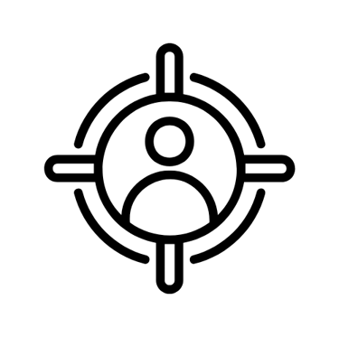 cible avec une personne