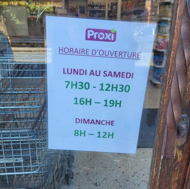 HORAIRE D'OUVERTURE PROXI DOURGNE