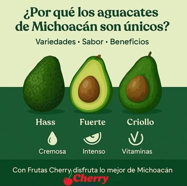 Comparación visual de pulpa de aguacate