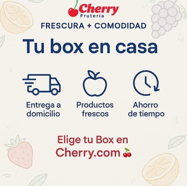 Box abierto mostrando productos frescos