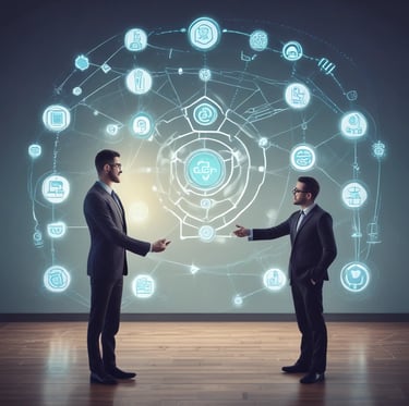 A futuristic control center view showcasing advanced retail management technology.