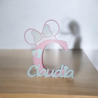 letra personalizada infantil minnie