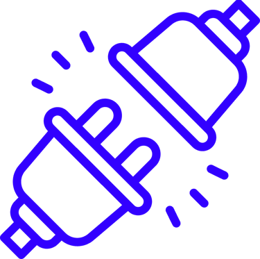 Symbole de l'installation ; branchez - écoutez