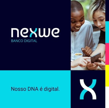 Identidade visual da Nexwe banco digital - Priscila Kato Design
