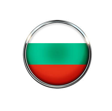 Bulgaria Flag in a 3D button