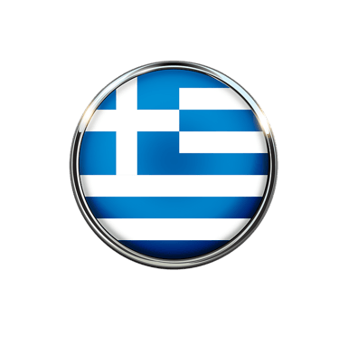 Greece Flag in a 3D button