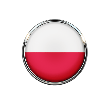 Poland Flag in a 3D button
