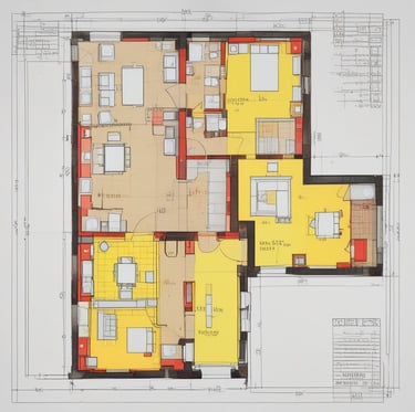 Modern living room interior showcasing elegant furnishings and smart lighting controls.