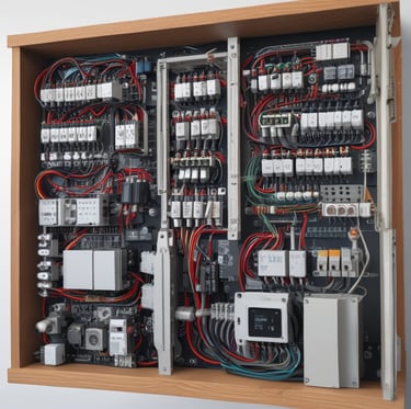 Modern living room interior showcasing elegant furnishings and smart lighting controls.