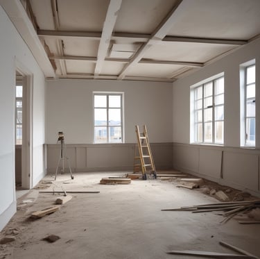 Modern living room interior showcasing elegant furnishings and smart lighting controls.