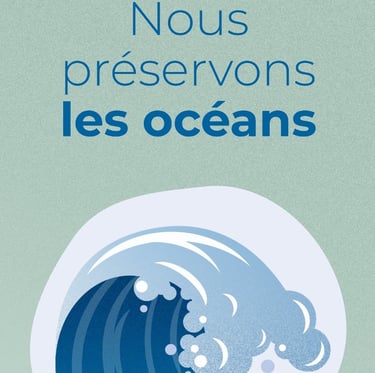 une vague dessinée préservons les océans