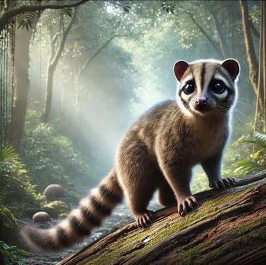 Luwak (Palmenzibetkatze) in natürlicher Umgebung