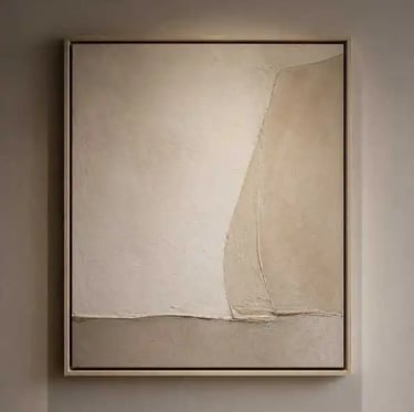 Modern Minimalist Wall Art – Textured Neutral Abstract Canvas in Calm Tones